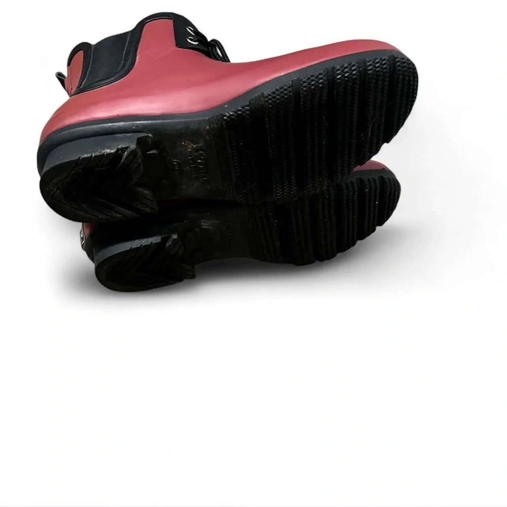 Roma Women's Pink and Black Rain Boots